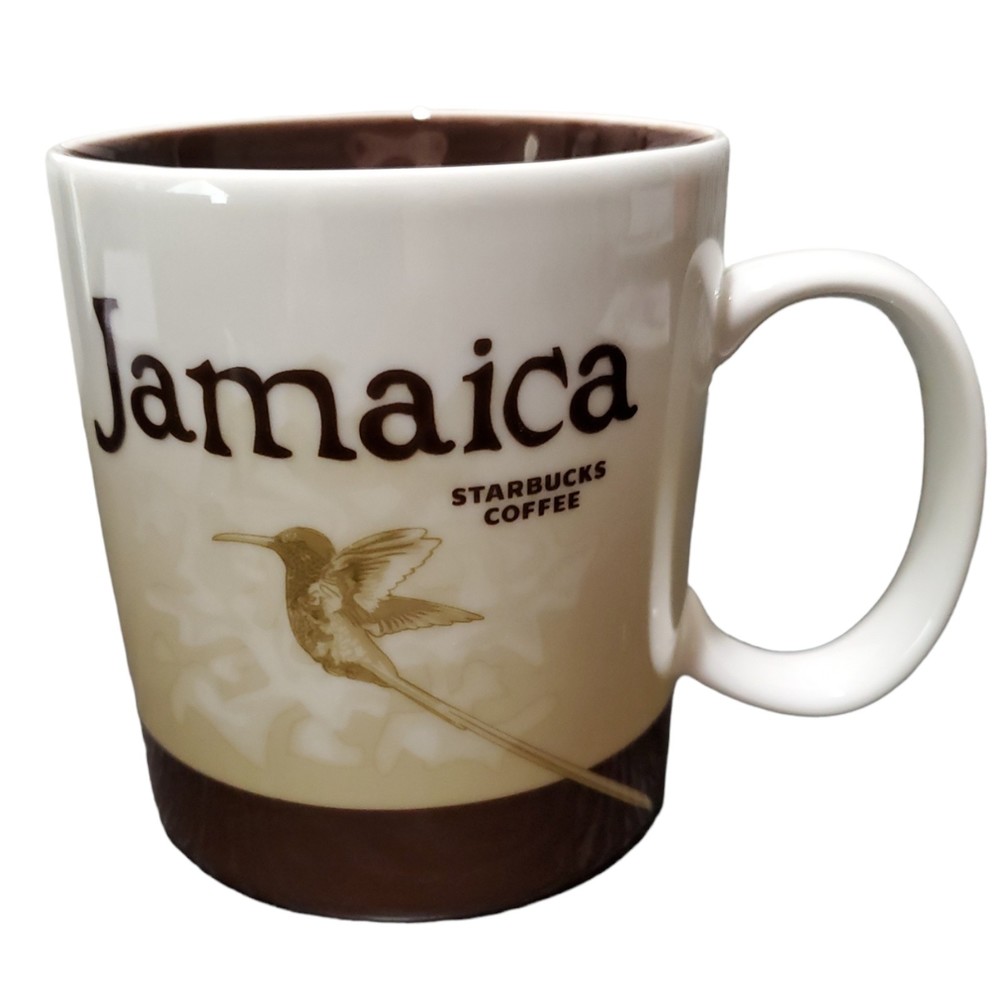 Starbucks 2018 Jamaica 16 oz  Hummingbird Coffee Mug - Brown, Collectible